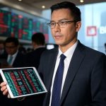 gambar pialang saham bekerja di pasar saham