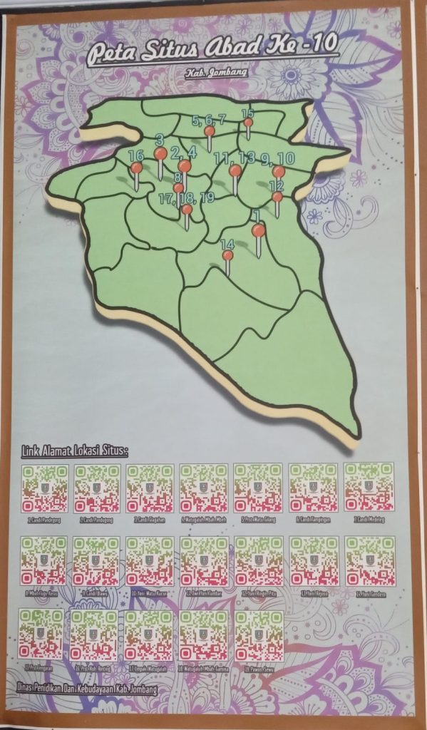 peta situs di kabupaten jombang