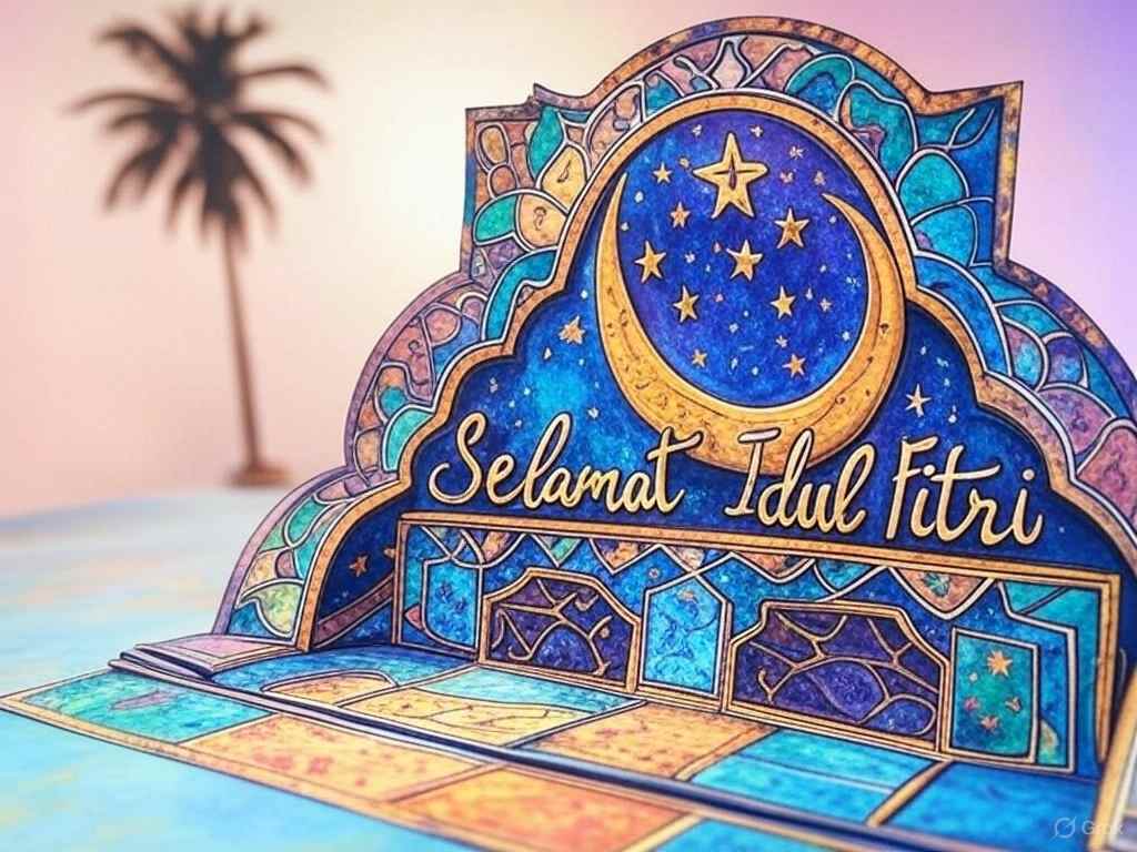 buatlah inspirasi kartu ucapan idul fitri yang unik dan menarik